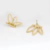 Trendy Crystal Small Stud Earring For Women Korean Daisy Leaves Girls Sweet Earring Fashion Jewelry Accessories