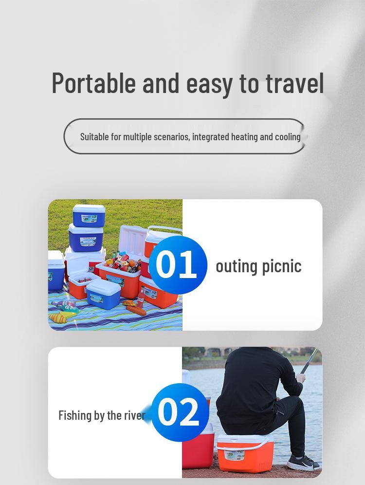 Portable Insulated Refrigerated Box for Outdoor Food Preservation and Delivery