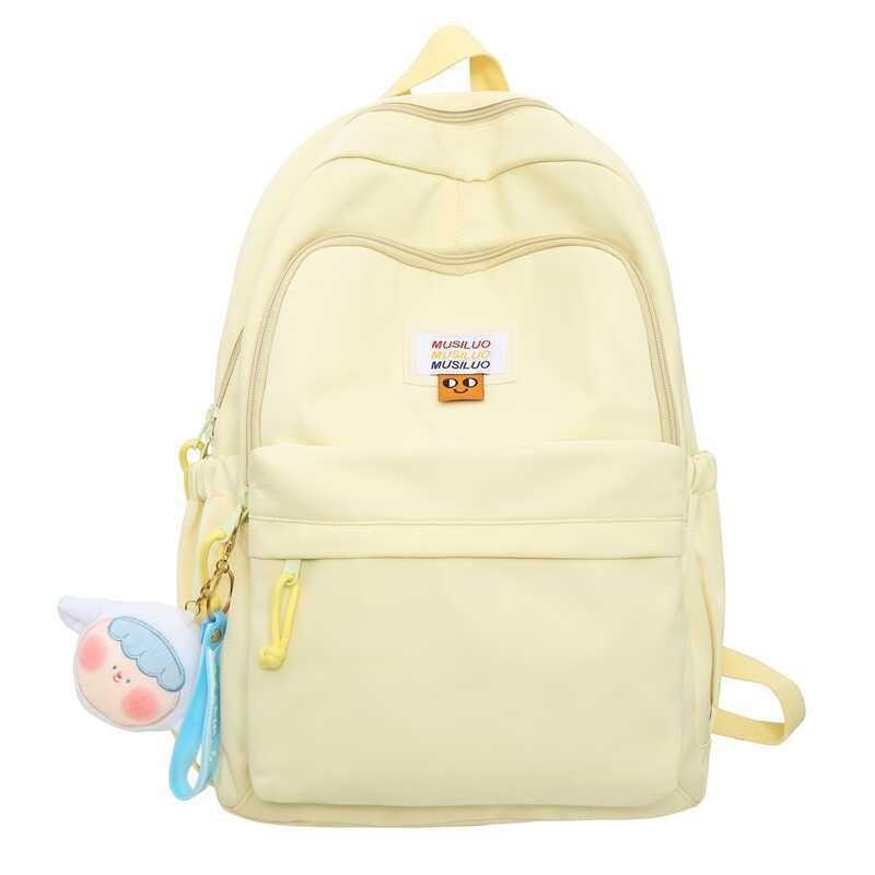 Fashionable Large Capacity Korean Style Backpack Waterproof Nylon School Bag For Men And Women