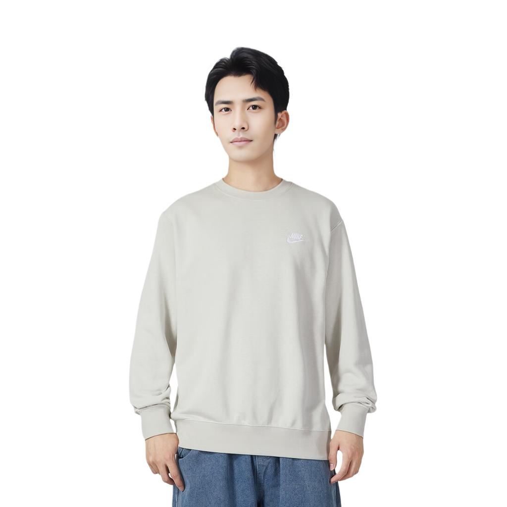 Nike Sweatshirts Men's Gray Crew Neck Moderate Regular BV2667-072