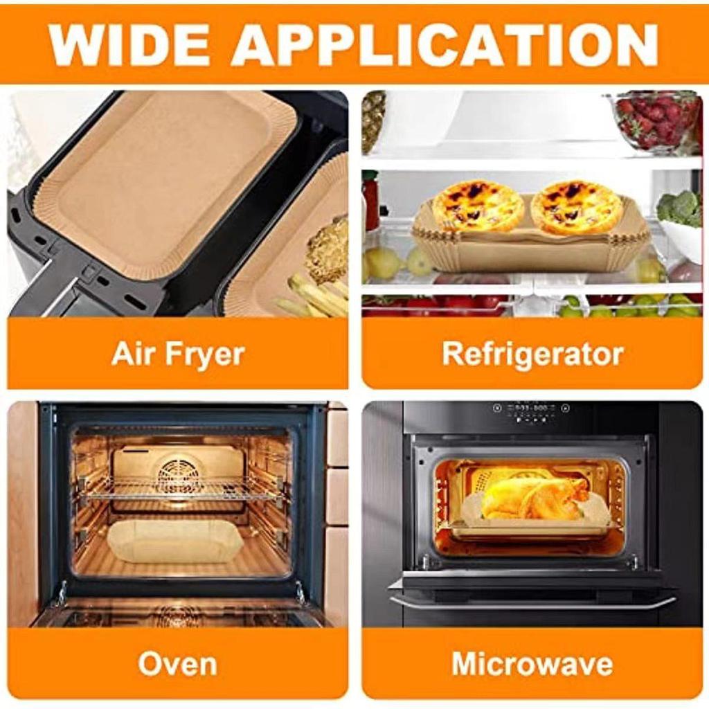 Exkluzivní obdélníkový silikonový pečicí papír pro horkovzdušné fritézy: Absorbující olej, Odolný proti oleji a Vhodný do trouby