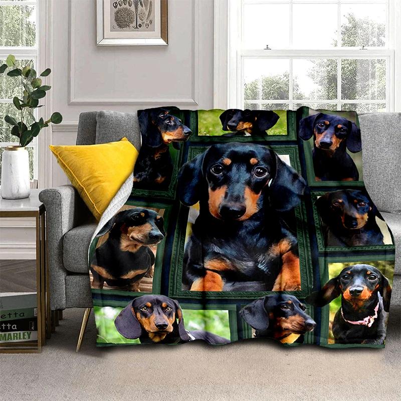 Animal Blanket Elephant Wolf Cow Highland Cattle Dog Flannel Blanket Super Soft Fleece Throw Blanket for Bedroom Couch Sofa Gift