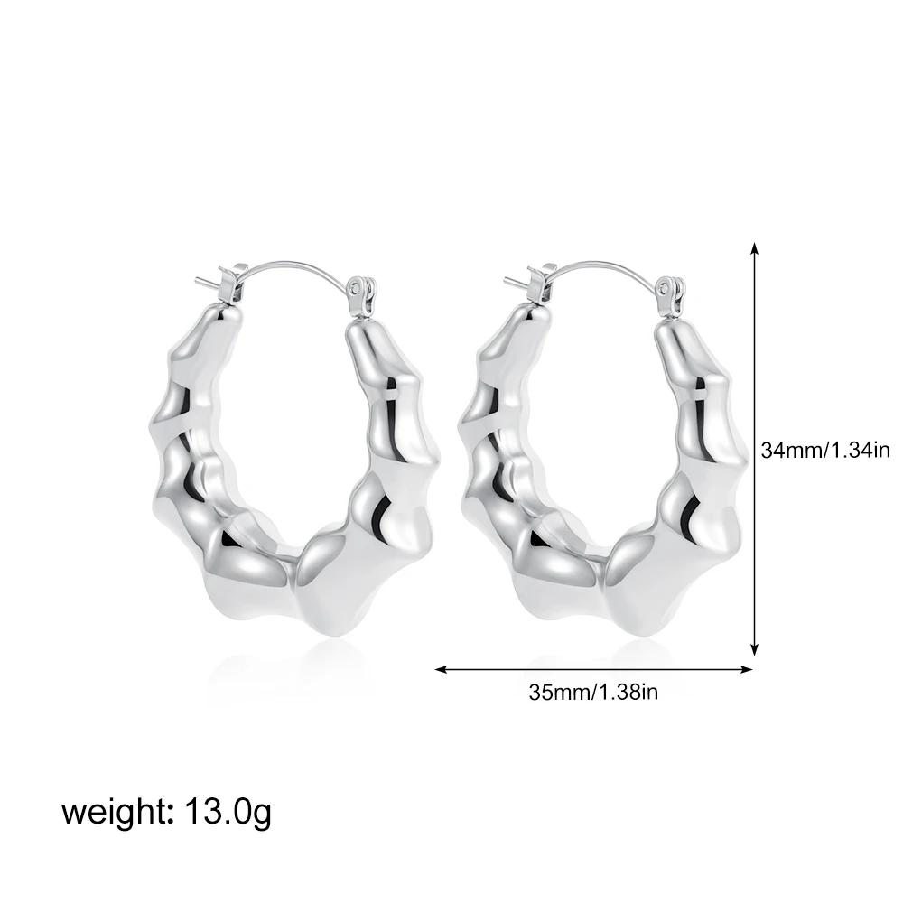 Fashion Multilayer Twist Circle Stud Earring for Women Stainless Steel Gold Silver Mix Color Round Earring Vintage Jewelry Gift