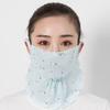 Flower Pattern Ice Silk Mask UV Protection Face Gini Mask Breathable Face Cover  Hiking