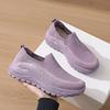 Fashion casual mother shoes flying flag mesh women's shoes non-slip and wear-resistant versatile sports shoes lazy one-pedal model