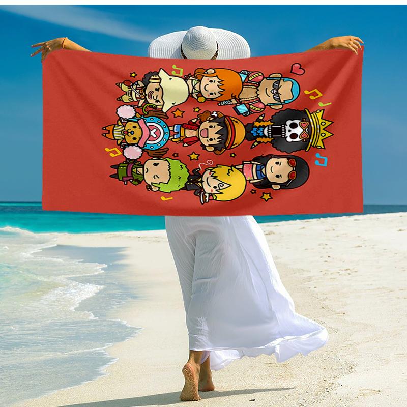 Ultra-Soft Beach Towel with One Piece Theme,Ideal for Pool - Camping, Diving - Perfect Travel Essential, Vibrant Beach Towel.
