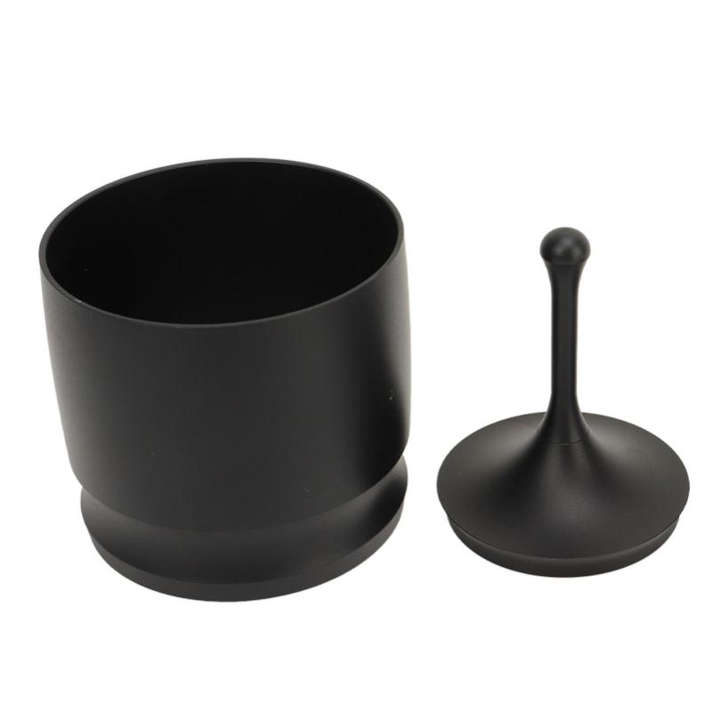Dosing Rings Press Aluminum Alloy Anti Flying Coffee Powder Picker Coffee Making Supplies 58mm Black