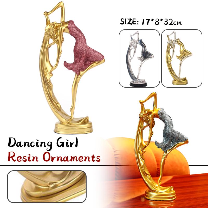 Resin Dancing Girl Crafts For Wine Cabinet Porch Home Decoration Accessories Young Lady Sculpture Desk Decor Ornaments Figurines