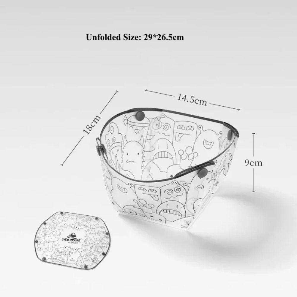 Lightweight Outdoor Foldable Tableware Multi-purpose Camping Folded Dish Foldable Bowl for Camping