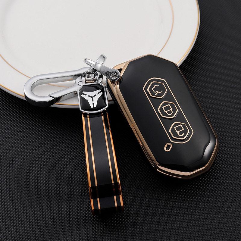 Fashionable Gold Edge TPU Key Cover for 2020 Wuling Ka Jie