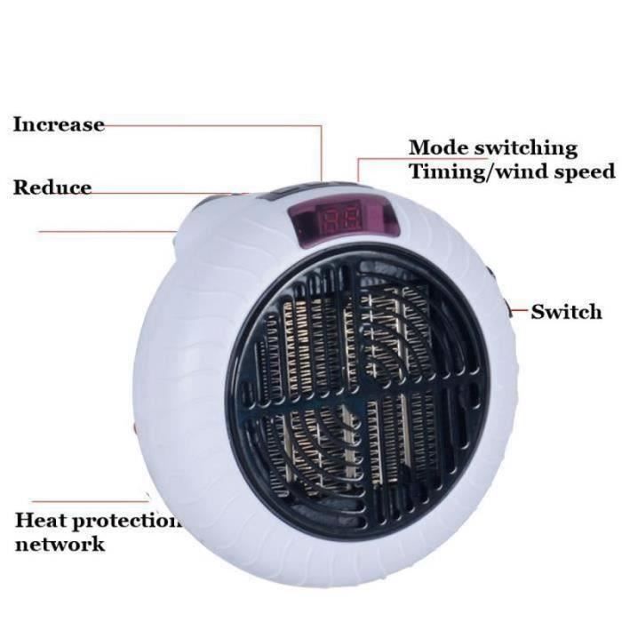 Chauffage Électrique - YK12270-900W - Portable - 900W - Blanc