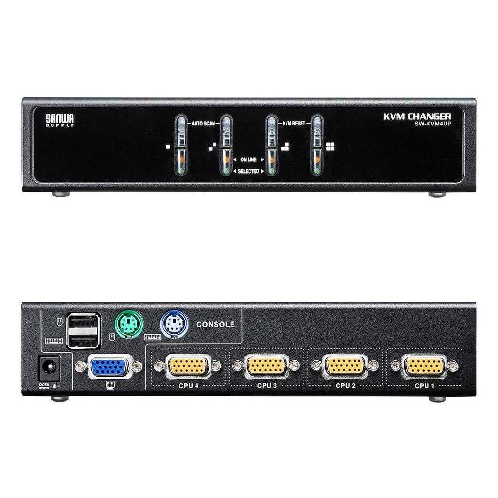 Sanwa Supply Compatible PC Automatic Switch PS/2/USB (41) SW-KVM4UP