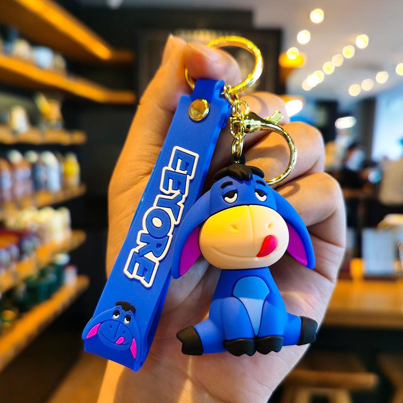 Disney Keychains Winnie the Pooh Little Roo Keyring Piglet Tigger Car Bag Accessory Kids Birthday Gifts
