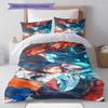Biancheria da letto con motivo Son Goku, Set piumone Copripiumone Federa Regalo di compleanno per la casa (1 * copripiumino + 2 * federa, senza nucleo)