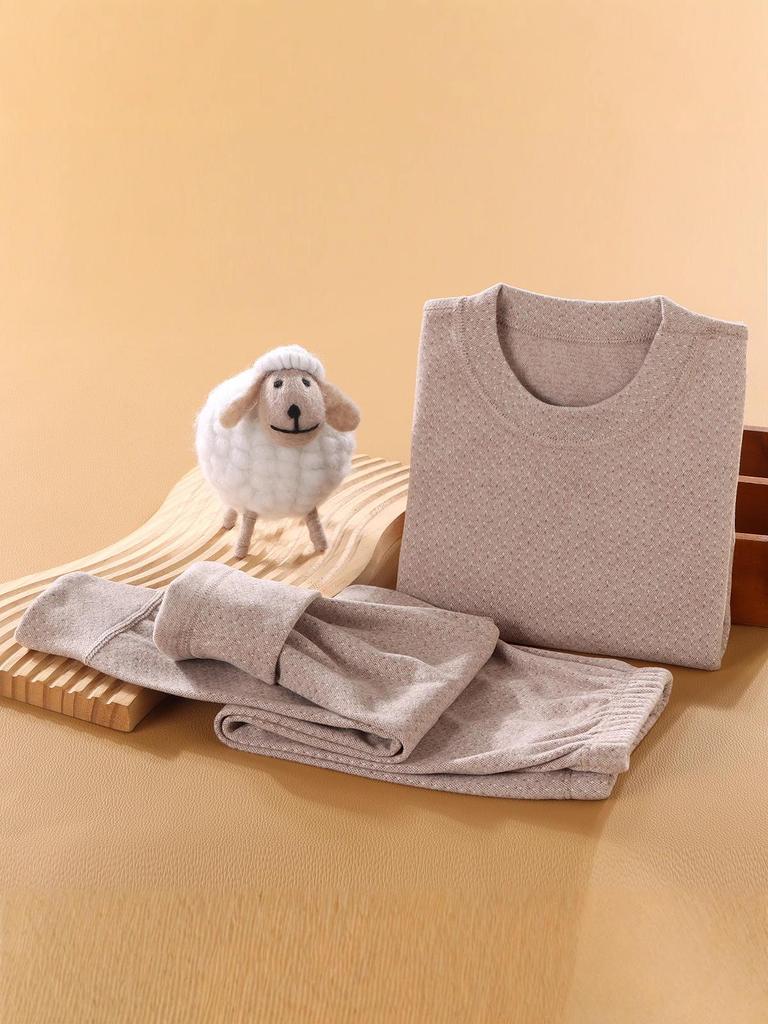 2025 Kids' Seamless Thermal Fleece Underwear Set: Warm Tops & Bottoms for Boys and Girls