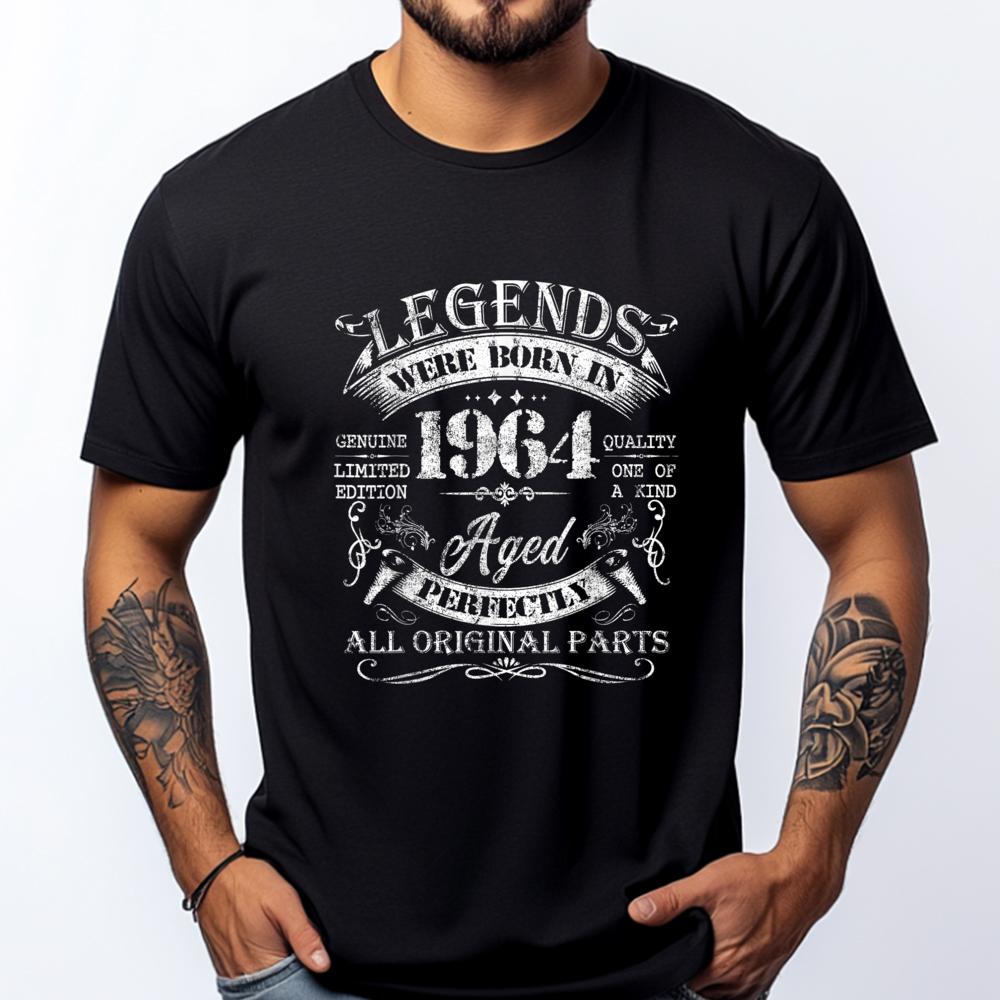 Legends Were Born In 1964 Years Old Birthday New T Shirt Printed Tshirt Thanksgiving