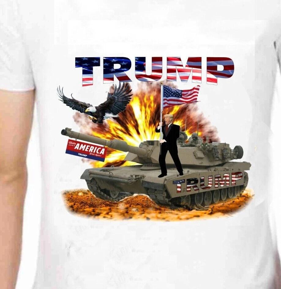 TRUMP MAGA AND HIS TANK FOR BATTLE Apparel T-Shirt