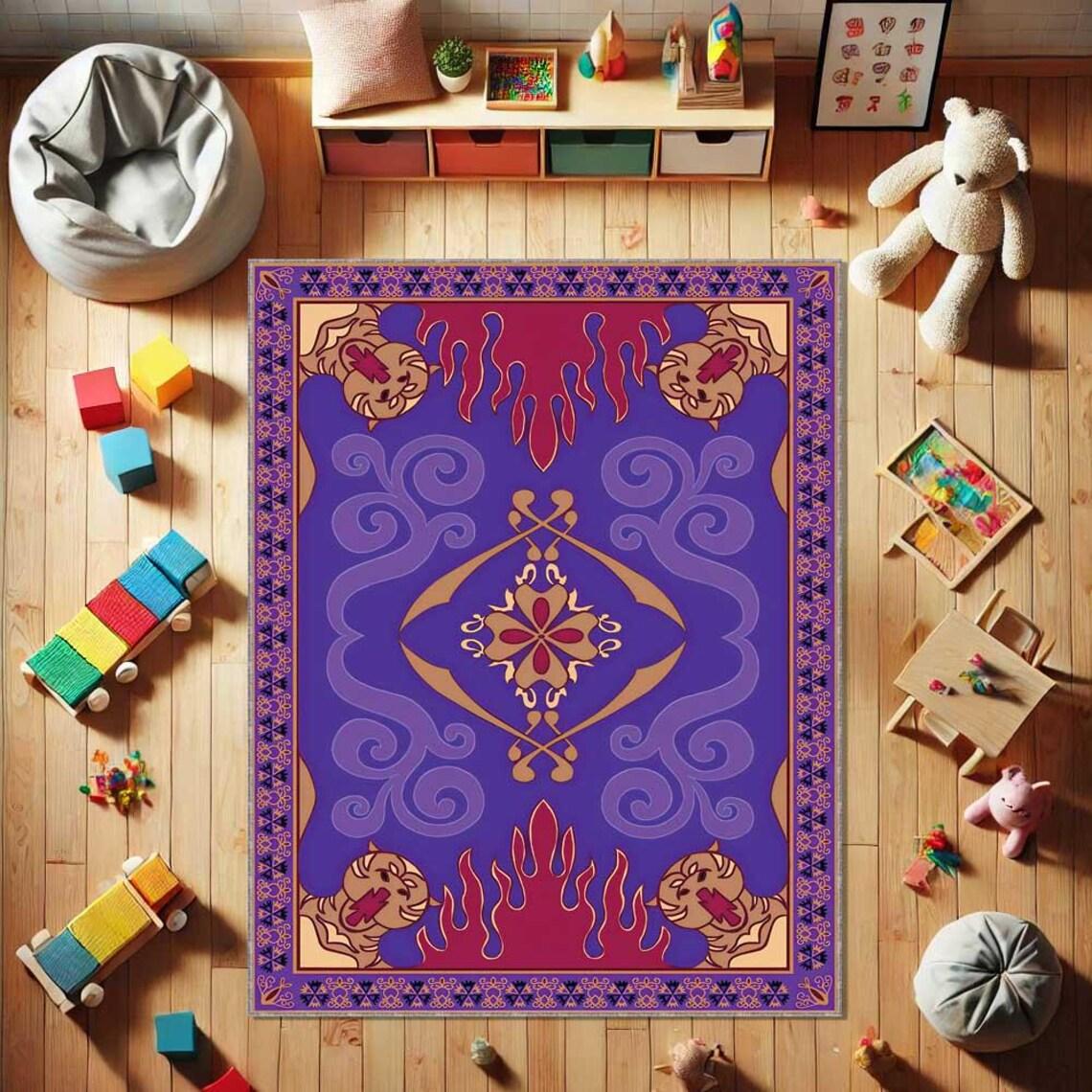 Aladdin Rug, Aladdin Magic Carpet, Fantastic Living Room Rug, Kids Room Rug, Ethnic Rug, Minimalist Custom Rug, Floor Area Rug 40x60cm