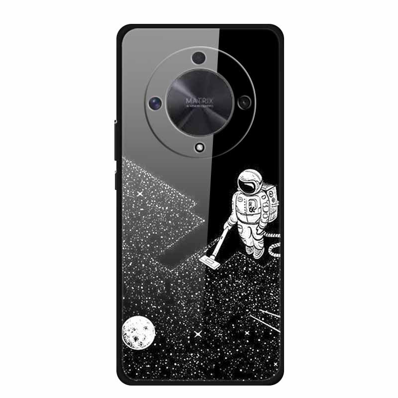 Glass Back Cover For Honor X9b Phone Case X 9 b Coque Hard Tempered Glass Case For Honor X9A 90 Pro 50 lite SE Case Soft Bumper