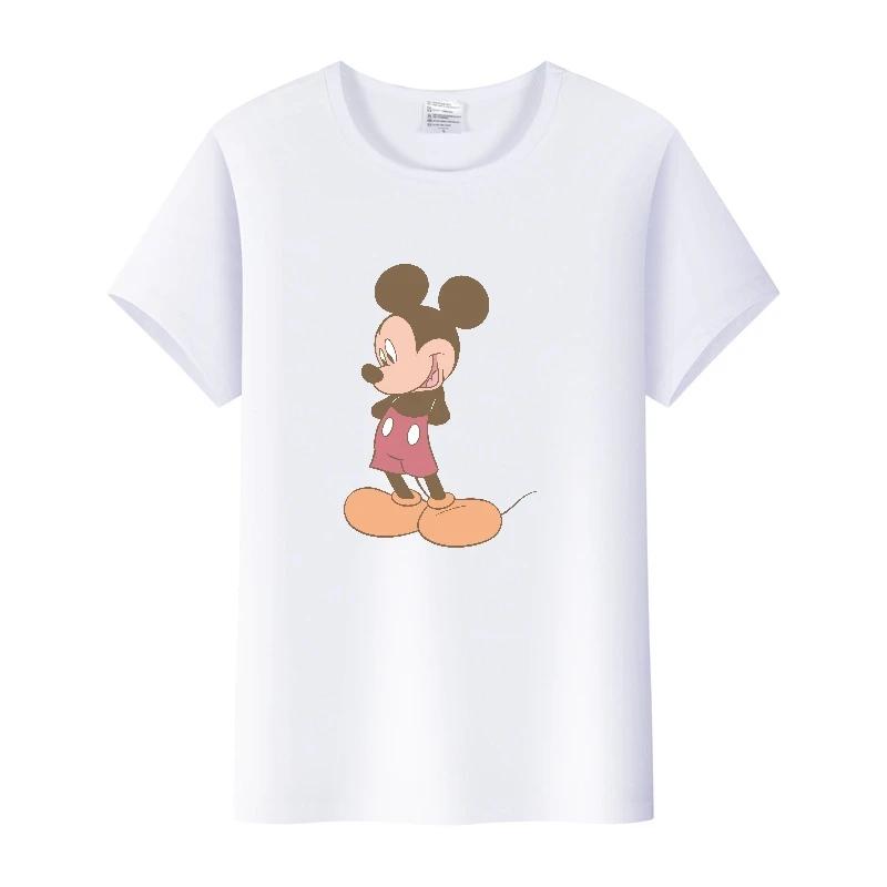 Fashion Disney Cartoon Men Tshirt Female Tops Summer Women Short Sleeve T-shirt Gothic Tee Ladies Mickey Mouse Graphic Clothes