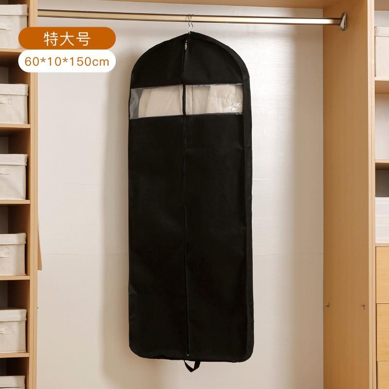 Reusable Garment Cover Coat Down Jacket Suit Storage Waterproof Dustproof Hanging Bag With Zipper Washable Nonwoven Fabric
