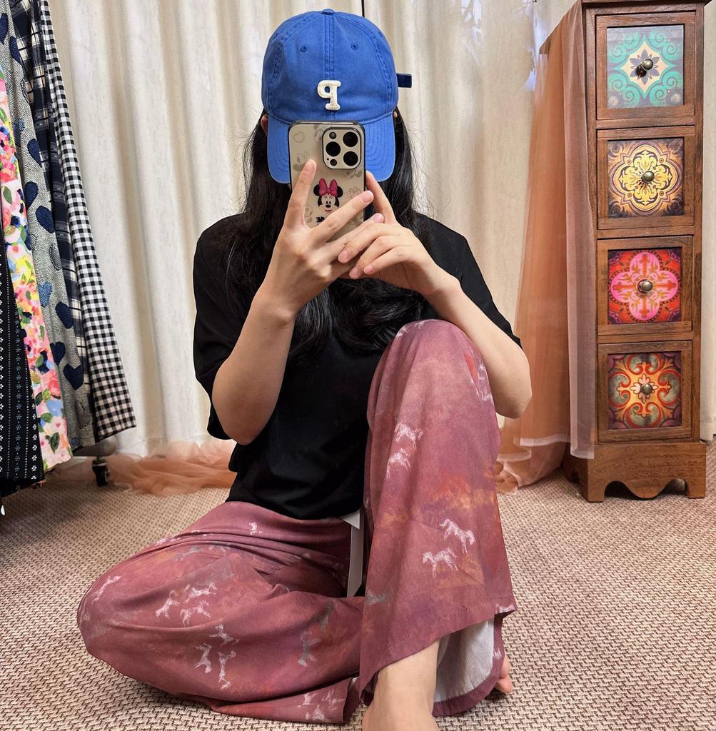 Three Sizes Women's Cotton Silk Wide-Leg Rayon Pants - Spring/Summer Breathable, Plus Size Casual Home Sleepwear