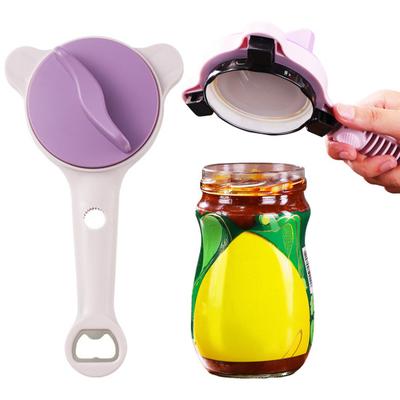 Strain-Free Jar Bottle Opener with Adjustable Capper Mechanism Easy Lid Removal Long Handle Non-slip Jar