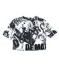 Deumakeu Punk Graffiti Graphic Crop T-Shirt Short Sleeve