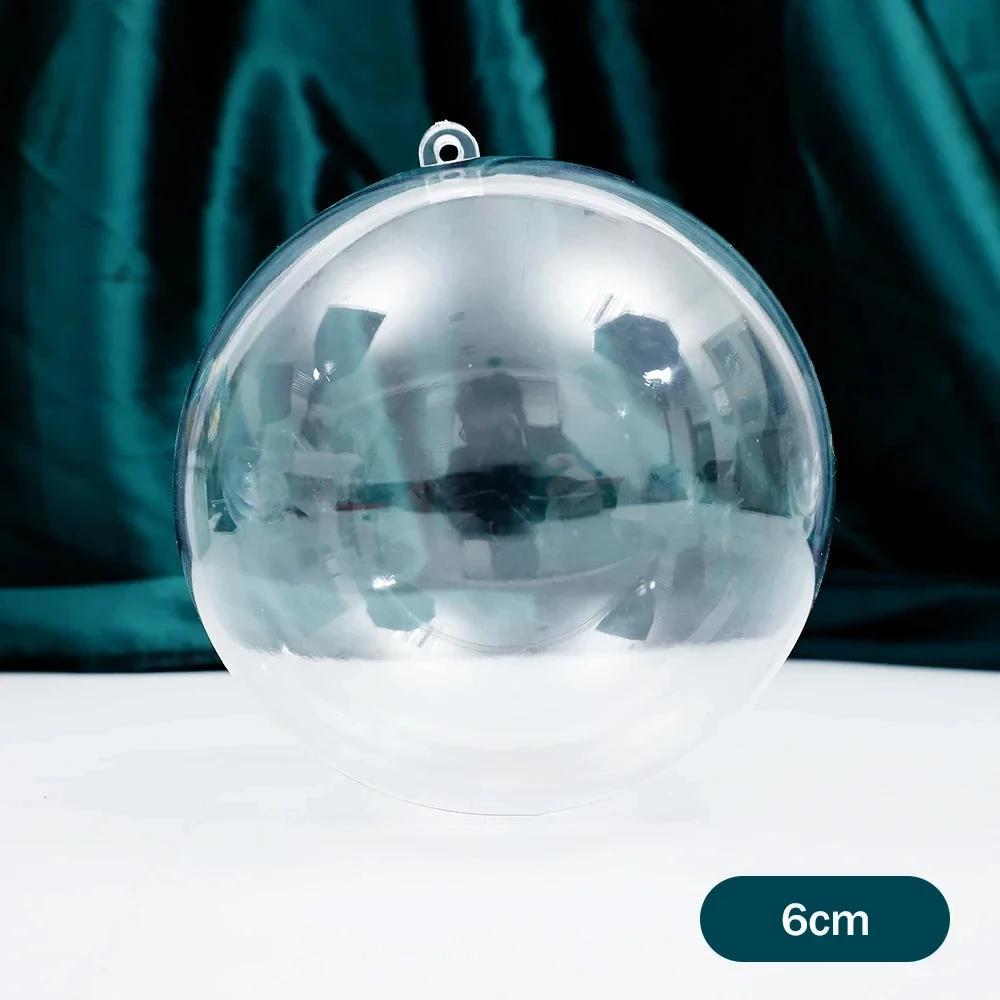 Christmas Ornaments Balls DIY Fillable Bauble Plastic Transparent Hollow Ball Wedding Party Xmas Tree Hanging Gift Decorations