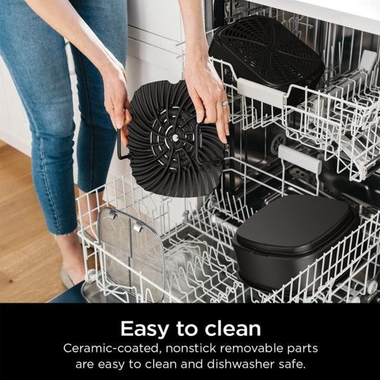 Grill Grate Splatter Shield Non-Stick Ceramic Coating Even Heating Easy To Clean Fine Mesh Splatter Screen for Ninja Foodi AG300 AG301C AG302