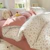 A-Class Double-Layer Yarn Floral Bedding Set Bubble Cotton Skin Friendly Summer Duvet Cover Sets Ins Soft Bed Linens for Home