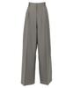 Kobe Lettuce Wide Leg Straight Leg Long Neat Style M Petite Charcoal Two-pleat Pants, Pants, Pants, [M4131]