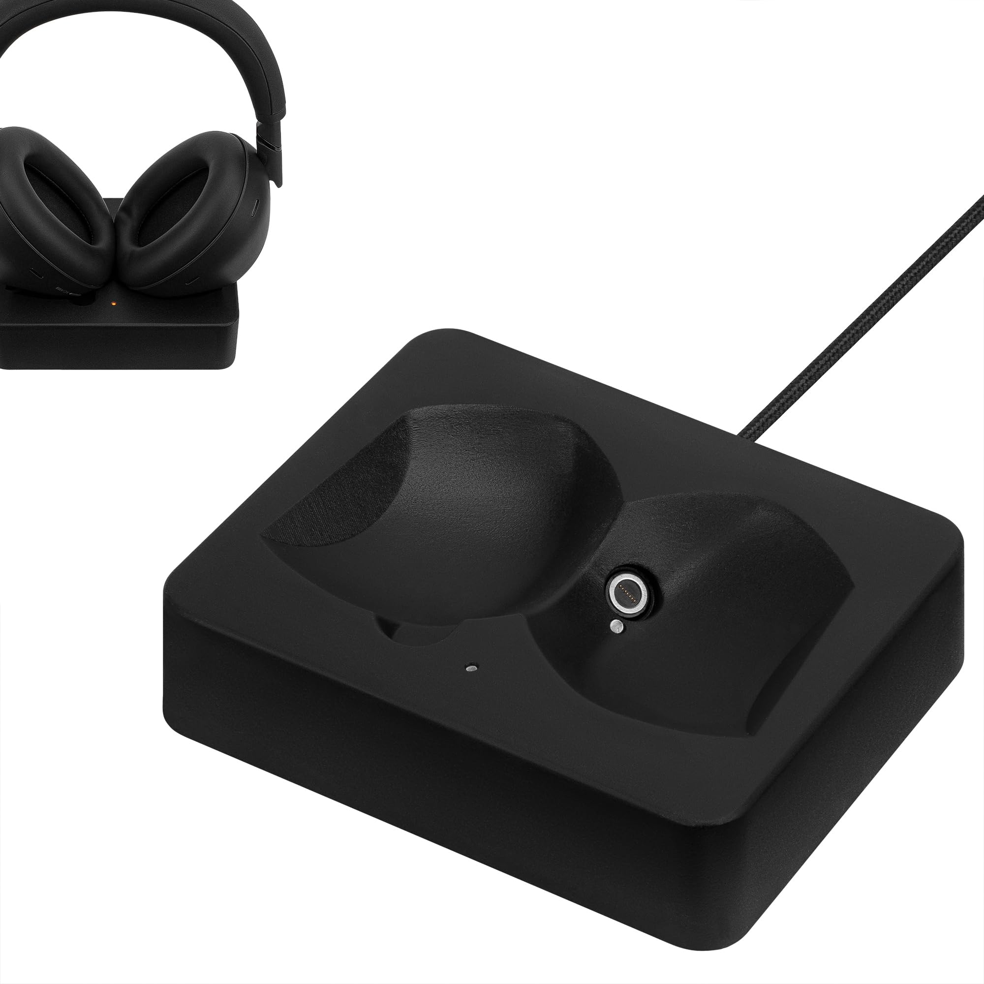 

Geekria Headphone Charging Stand for Sony WH-1000XM6, 3D Printed Resin Magnetic Dock, Gaming Headset Base (Black)