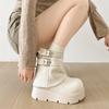 Belt Buckle Woman Ankle Boots Platform Thick Bottom Shoes Modern Short Botas Para Mujer 2025 New