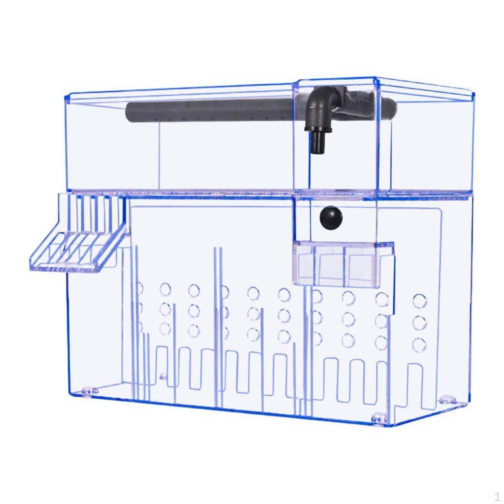 Aquarium Box Accessory Tank Double Filtration Wet/Dry Separation Quiet Suitable for