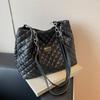 Women Fashion Shoulder Bag PU Leather Large Capacity Handbag and Purse For Female Travel Quilted All-match Shopping Tote Bag