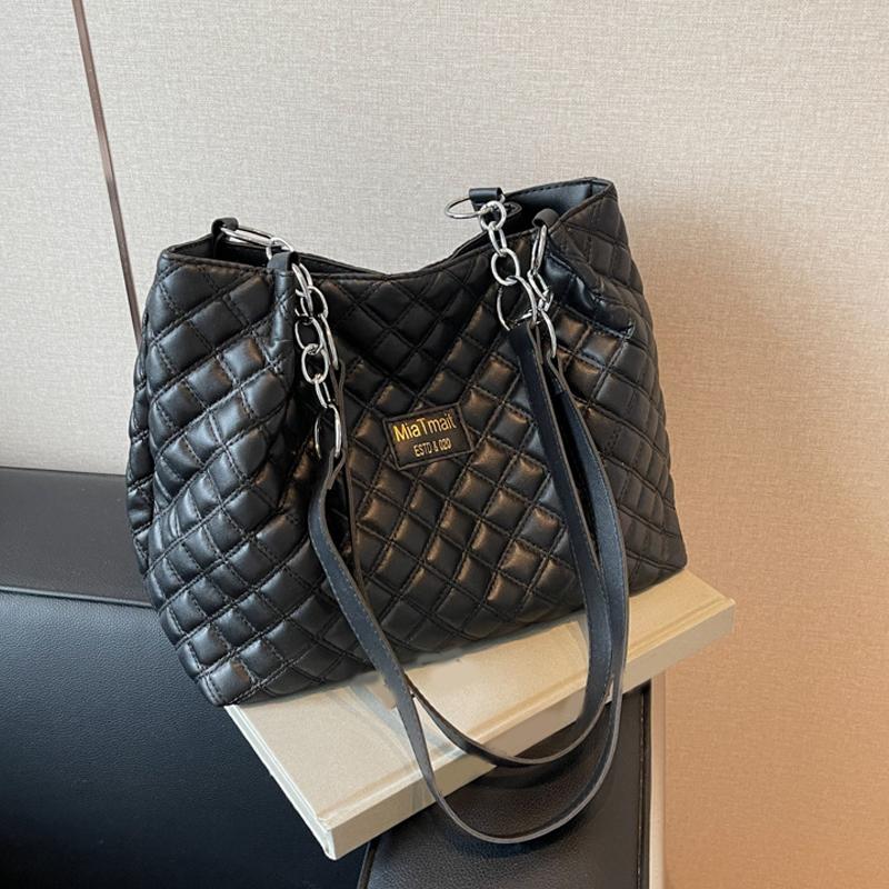 Women Fashion Shoulder Bag PU Leather Large Capacity Handbag and Purse For Female Travel Quilted All-match Shopping Tote Bag