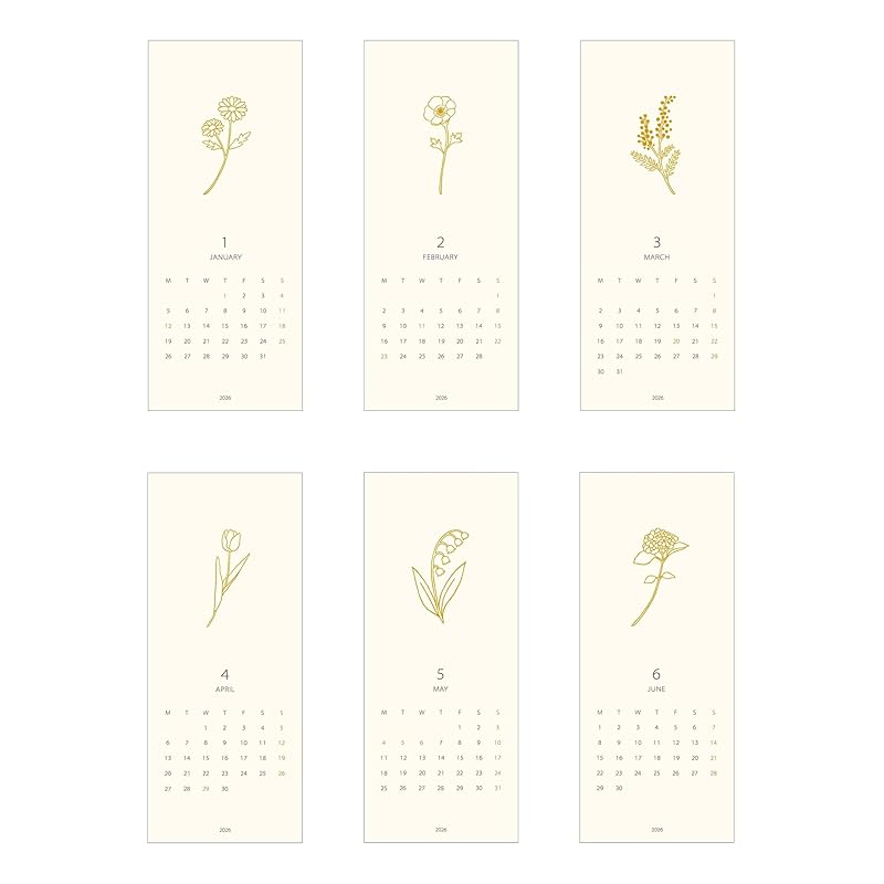 El Commune Matca 2026 Tabletop Calendar Flora CAL-163