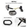 Universal 9 LED Motorcycle Flush Mount Turn Signal Light Flasher Turn Light lamp Motorbike Indicators Blinker Amber Lighting 12V