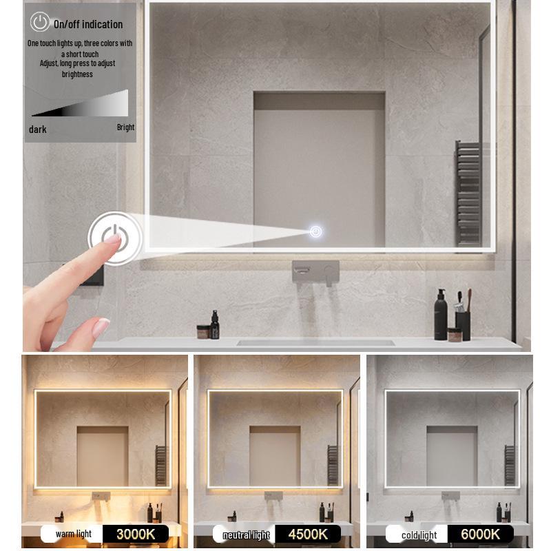 Integrated Mirror Touch Switch with Defogger & LED Strip Controller, 24W, 110-220V