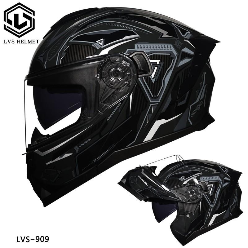 DOT ECE Certified Full Face Motorcycle Helmet Men Women Flip-Up Design ABS Shell All Season Use