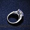 Fashion Real Moissanite Ring 5ct 11mm D Color Lab Diamond Pure S925 Sterling Silver Fine Jewelry Gift for Women