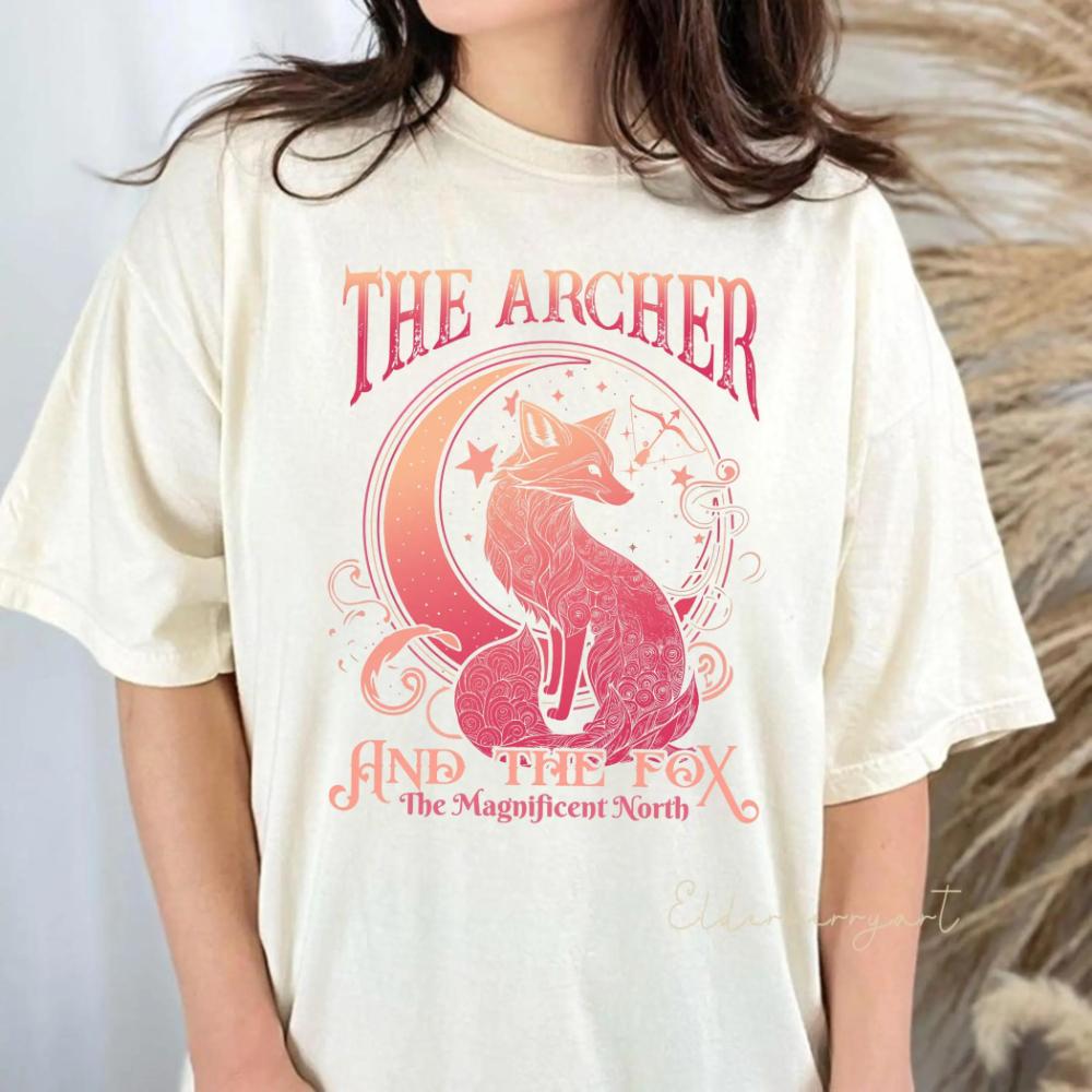 The Archer and The Fox Shirt Fantasy Archer TShirt Mystical Fox Tee Adventure Graphic Tee Nature Archer Gift
