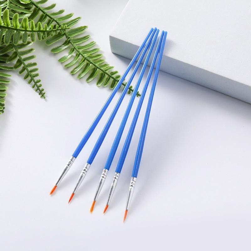 50 Pcs Painting Brushes With Comfortable Grip Pointed Round Flat Paint Brush Drawing Supplies For Artists And Students