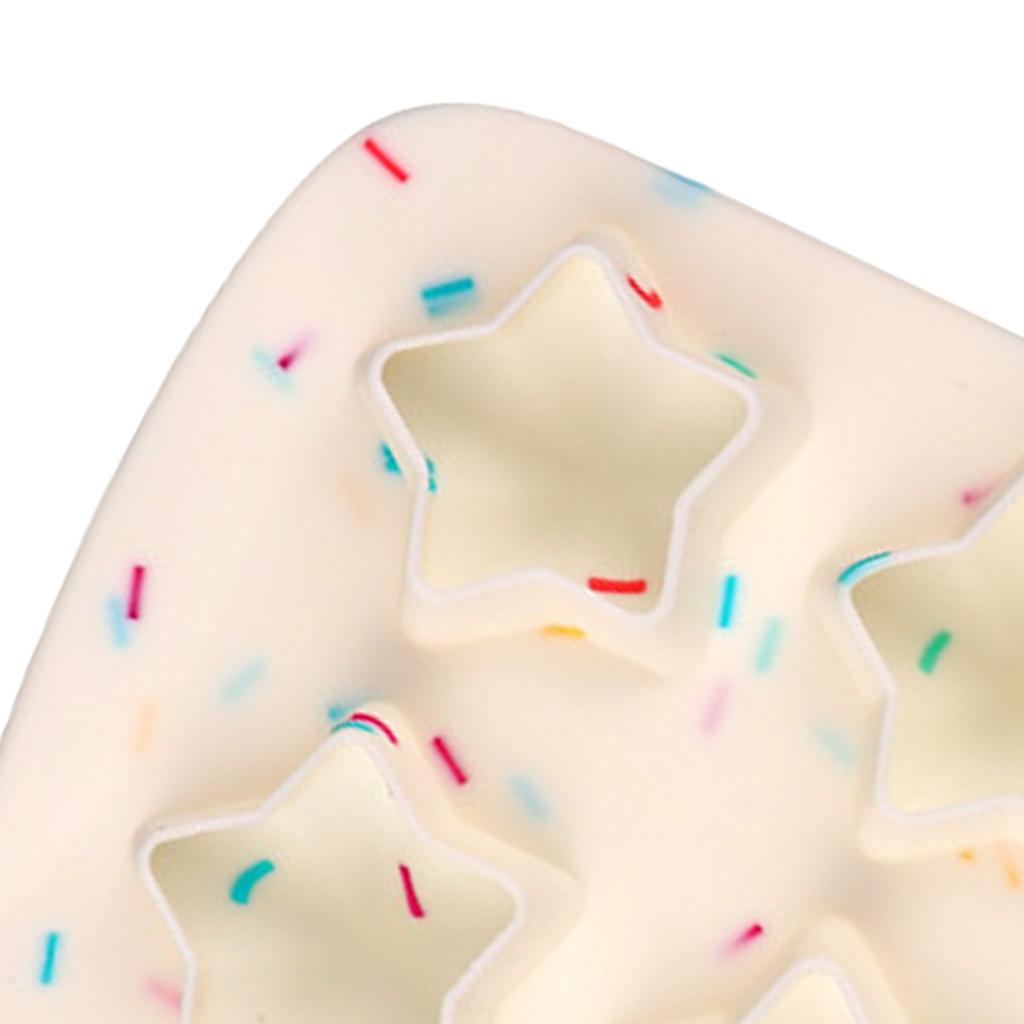 Star Shaped Ice Cube Mold Silicone 3D 5 Star Ice Cube Maker for Party Summer Candy Colours