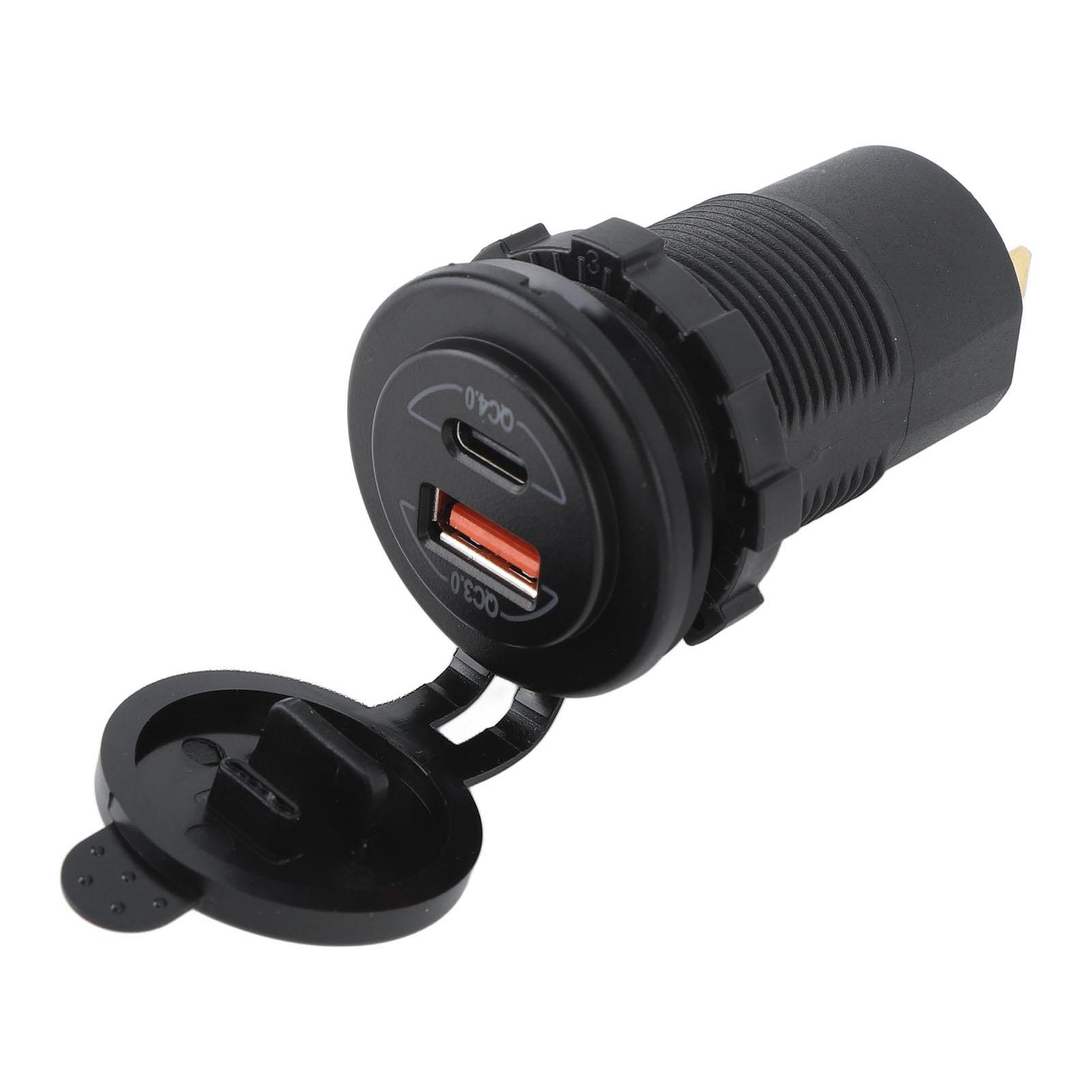 

USB C автомобильное зарядное гнездо 12 В 24 В PD60W QC4.0 IP65 водонепроницаемый универсальный порт-адаптер для лодки RV