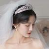 Elegant Bride Silver Crown Vintage Princess Rhinestone Tiara Exquisite Crown Hair Accessory  Party