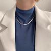 925 Sterling Silver Custom Silver Snake Bone Chain Necklace Women Temperament Clavicle Chain Simple Choker Trendy Accessories