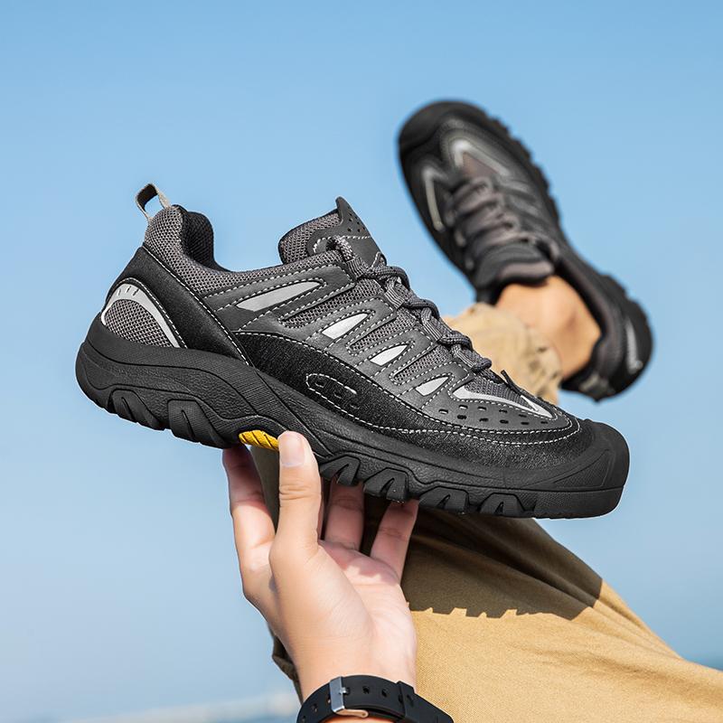 Fashion Men's Mesh Genuine Outdoor Sports Shoes High Quality Durable Mountain NON-SLIP Climbing Sneakers Casual Hiking Trekking