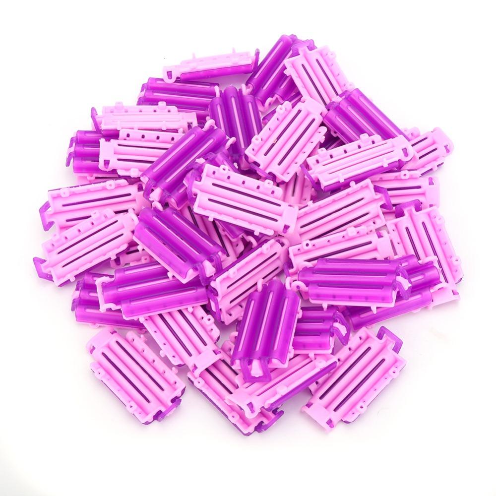 45pcs Crinkle Design Hair Perm Clips PP Curly Hair Makers Volume Hair Rollers  Salon Use